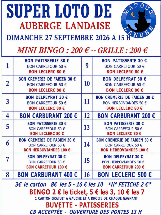 LOTO Auberge Landaise